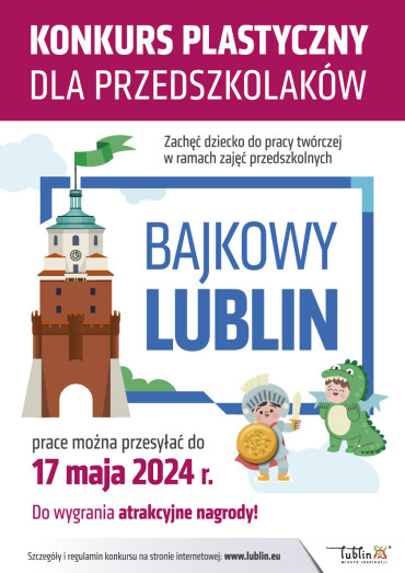 Plakat Bajkowy Lublin, konkursu dla przedszkolaków